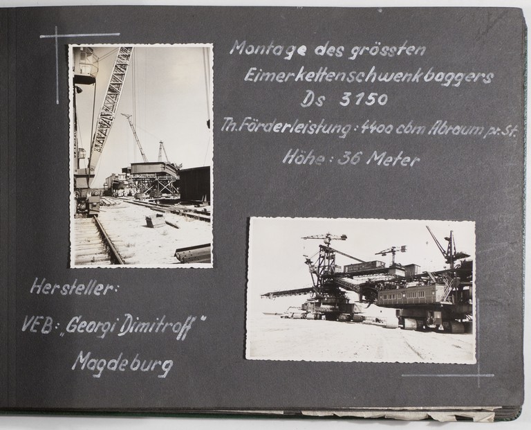 Montaggio dell’escavatore (con vari dettagli tecnici) / fabbricante: VEB: "Georgi Dimitroff" Magdeburg